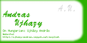 andras ujhazy business card