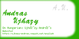 andras ujhazy business card